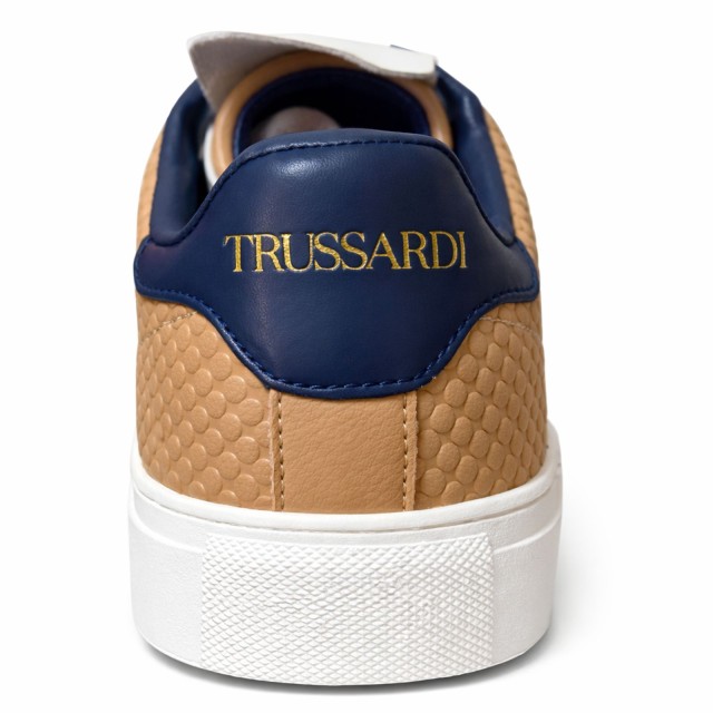 Sneakersy damskie Trussardi SNK Galium Mix B703 brązowe  tył