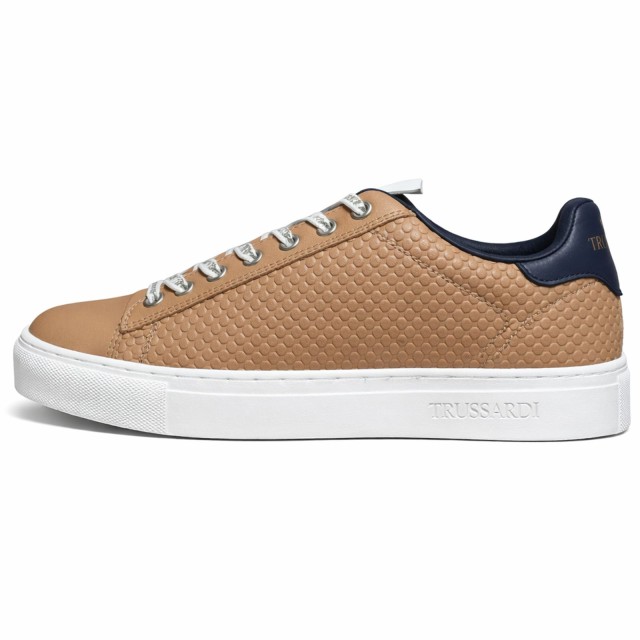 Sneakersy damskie Trussardi SNK Galium Mix B703 brązowe bok prawy