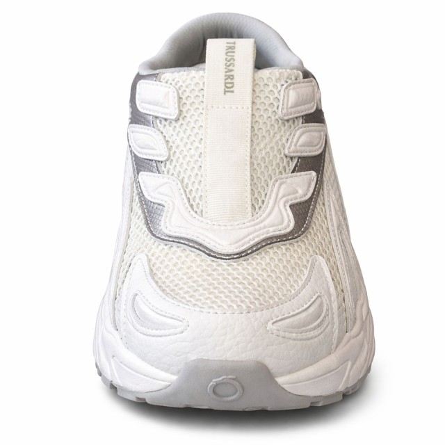 Sneakersy damskie Trussardi Retro Mule Sneaker białe przod