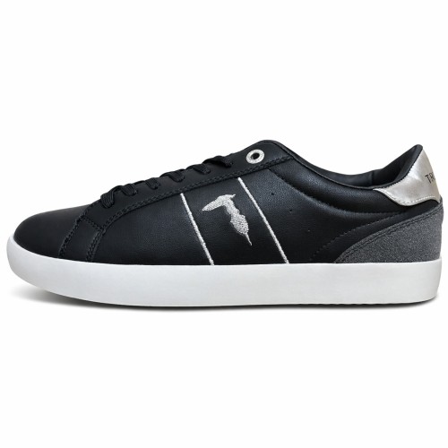 Sneakersy damskie Trussardi SNK Ector EMB - TJW124800 czarne bok lewy