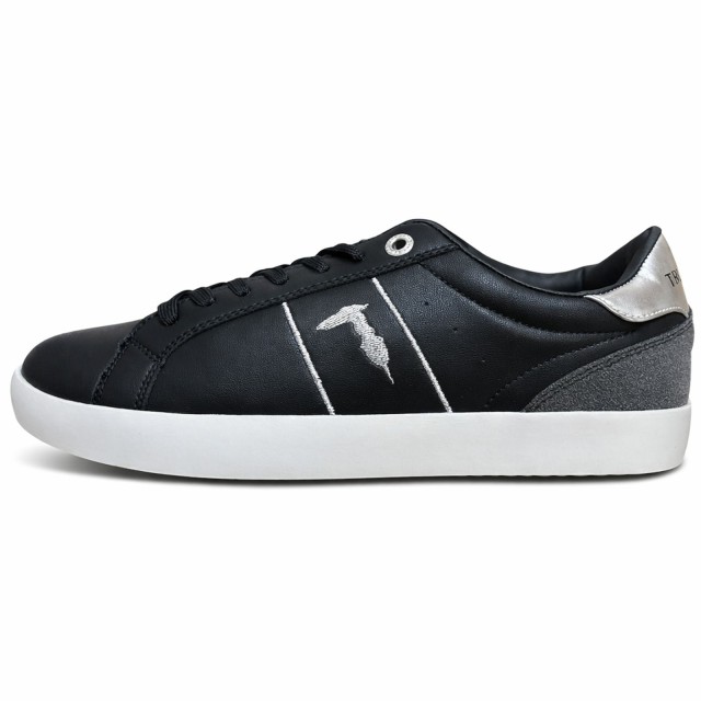 Sneakersy damskie Trussardi SNK Ector EMB - TJW124800 czarne bok lewy