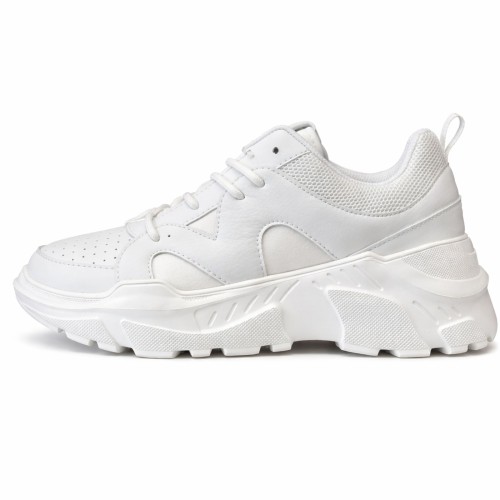 Sneakersy unisex Trussardi Runner Synthetic Bufalo białe bok lewy