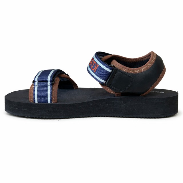 Sandały unisex Trussardi Stripes Sandal SEC czarne  bok lewy