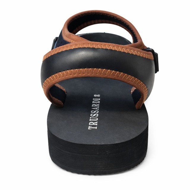 Sandały unisex Trussardi Stripes Sandal SEC czarne tył