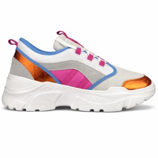 Sneakersy damskie sportowe Trussardi Runing Ecoleather Pattern Paint kolorowe