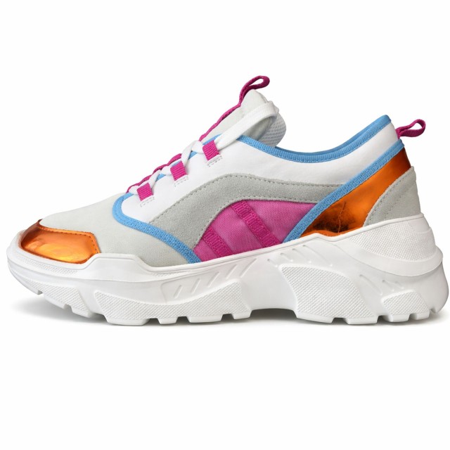 sneakersy damskie Trussardi Running EcoLeather kolorowe bok lewy