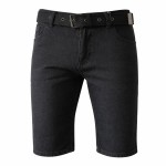 Spodenki męskie jeansowe Pierre Cardin czarne z paskiem Bawełna 100% 