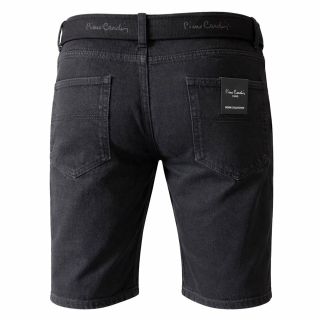spodenki jeansowe męskie pierre cardin bawełna 100% czarnre tył
