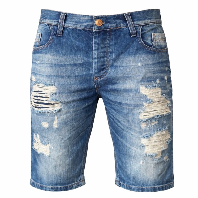 Spodenki męskie jeansowe Cipo &amp; Baxx CK-112 krótkie szorty denim – OUTLET przód