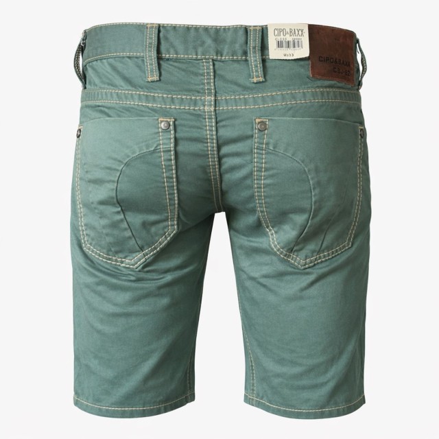 Szorty jeansowe męskie Cipo &amp; Baxx C-116 krótkie spodenki denim – OUTLET tył