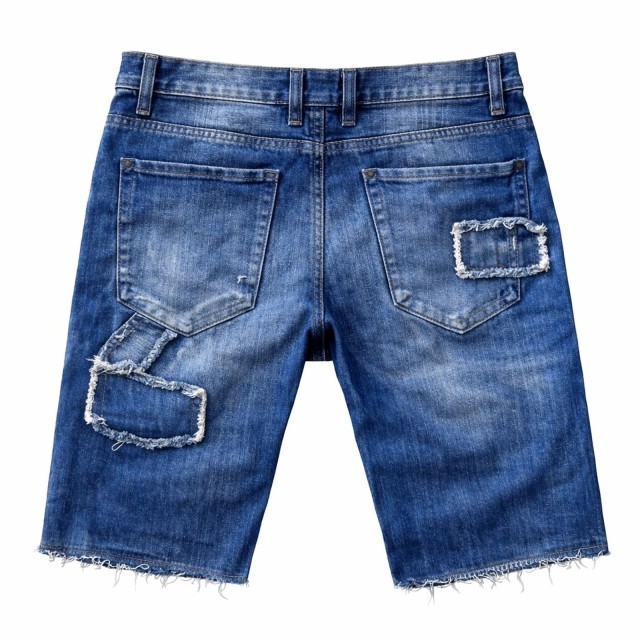 Krótkie spodenki męskie jeansowe C-104 Cipo &amp; Baxx OUTLET 100% bawełna tył