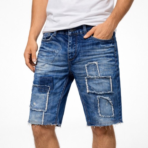 Krótkie spodenki męskie jeansowe C-104 Cipo &amp; Baxx OUTLET 100% bawełna model