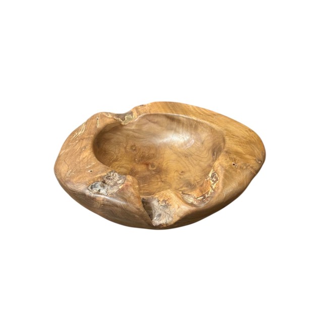 świecznik z drewna tekowego 30 cm na 4 świece naturalny teak