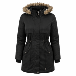 Kurtka damska parka dwustronna granatowo szara z kapturem zimowa Brave Soul