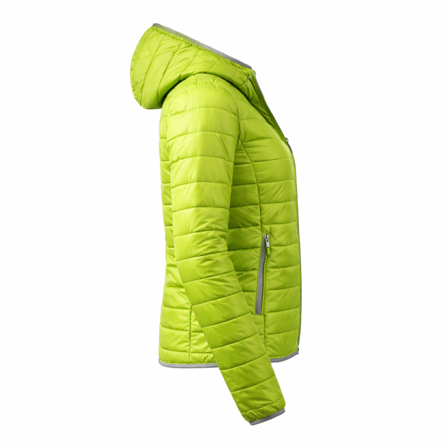 Kurtka damska pikowana lekka Fashion Classic OUTLET zielona bok