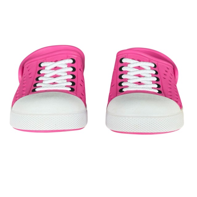 klapki dziecięce różowe KV BABY chodaki ogrodowe lekkie para przód