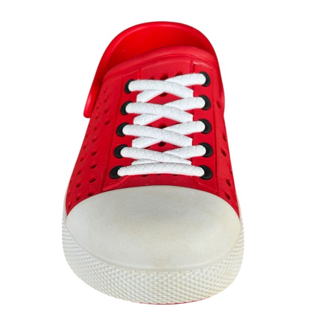 Chodaki czerwone (4).jpgchodaki dziecięce czerwone KV BABY przód buta lekkie wygodne