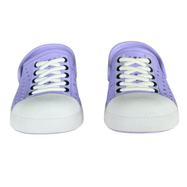 klapki dziecięce fioletowe KV BABY chodaki ogrodowe para przód