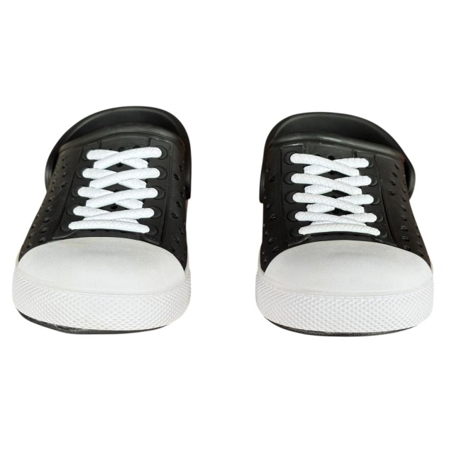 klapki dziecięce czarne KV BABY chodaki ogrodowe para przód