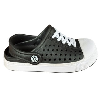 Chodaki dziecięce czarne klapki ogrodowe antypoślizgowe KV BABY OUTLET