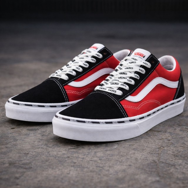 Trampki Vans Old Skool Black Red czarne czerwone para butów