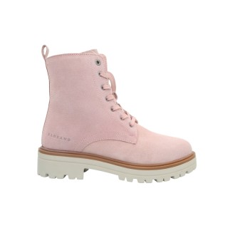 Trapery damskie skórzane nubuk różowe workery za kostkę Rose Elbsand