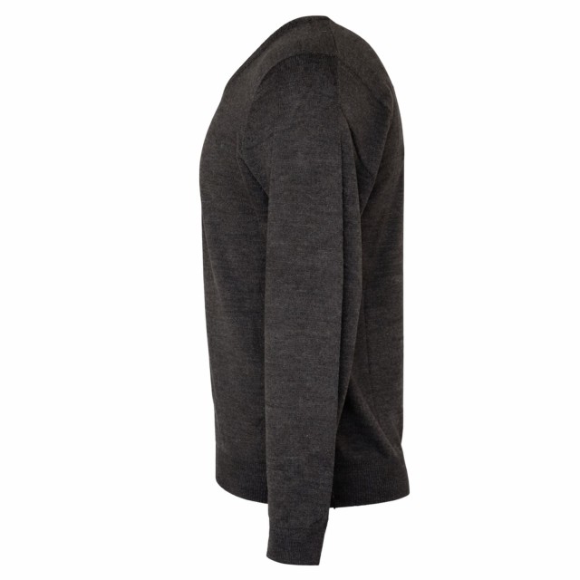 Sweter męski Pierre Cardin szary profil cienki bawełniany V-neck