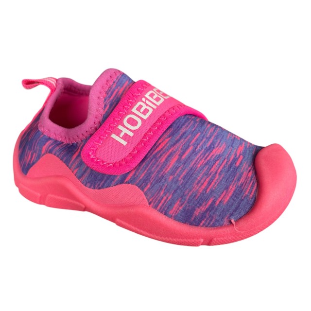 Kapcie dziecięce barefoot do przedszkola szybkoschnące różowe przód