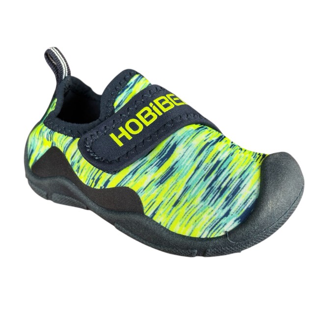 Kapcie dziecięce barefoot zielone Hobibear przód