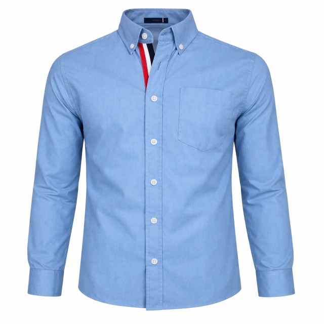 koszula męska jasnoniebieska slim elegancka bawełna casual przód
