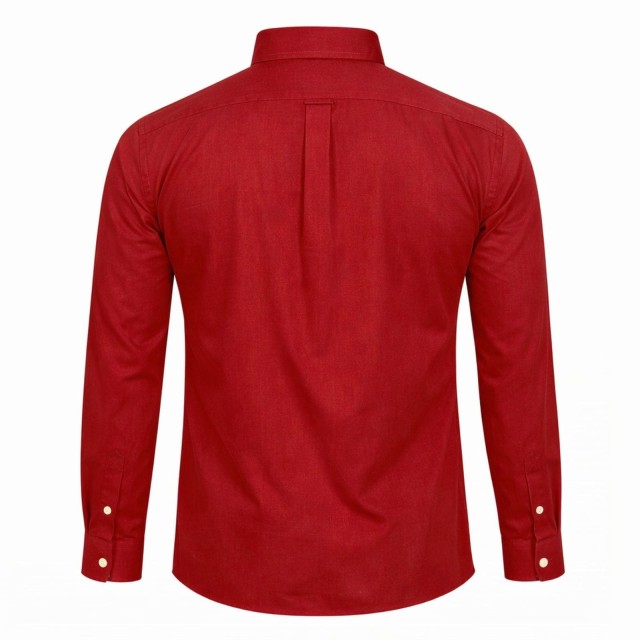 koszula męska czerwona tył dopasowany krój slim elegancka