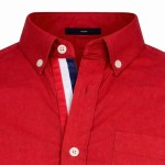 Koszula męska czerwona slim fit elegancka slim fit casual do pracy OUTLET