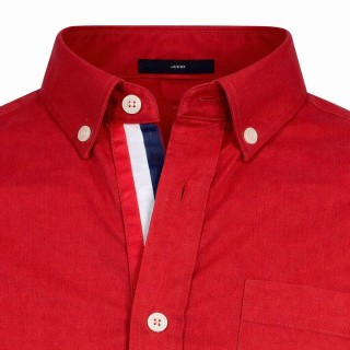 Koszula męska czerwona slim fit elegancka slim fit casual do pracy OUTLET