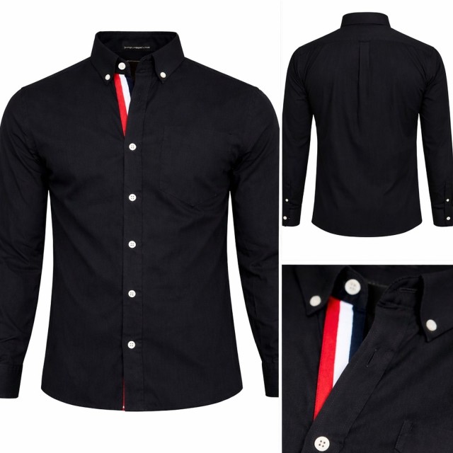 koszula męska czarna slim fit zestaw