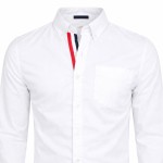 Koszula męska biała slim fit elegancka casual do pracy OUTLET