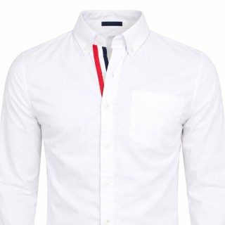 Koszula męska biała slim fit elegancka casual do pracy OUTLET