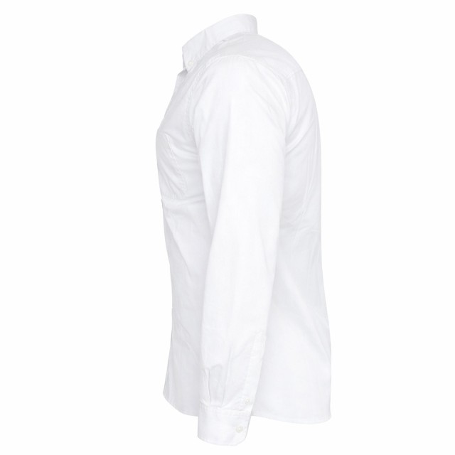 koszula męska biała slim fit bok