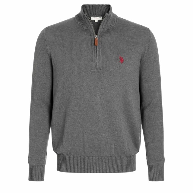 polgolf meski us polo assn szary z zamkiem bawelniany