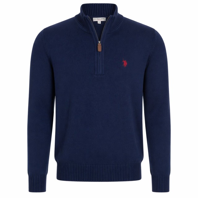 polgolf meski us polo assn niebieski z zamkiem slim fit