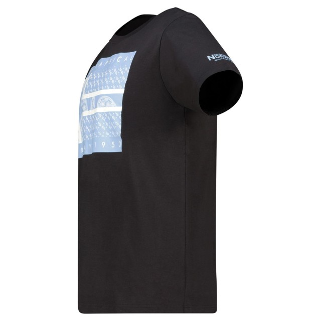 Geographical Norway Jodana Men Black koszulka męska czarna bok profil