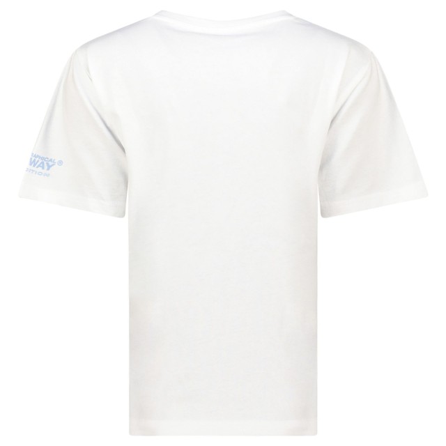 koszulka damska biała Geographical Norway tył klasyczny krój bawełna Jodana DB Lady