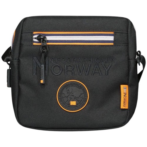 torebka męska czarna listonoszka crossbody Oxford wodoodporna Silvan Black Geographical Norway