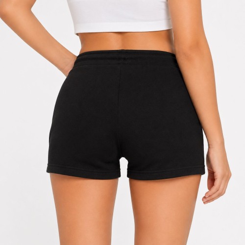 czarne spodenki damskie Hollifield Muncie Lady na modelce tył sportowe krótkie bawełniane