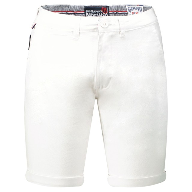 eleganckie spodenki męskie białe chino GeoNorway Pacidor White