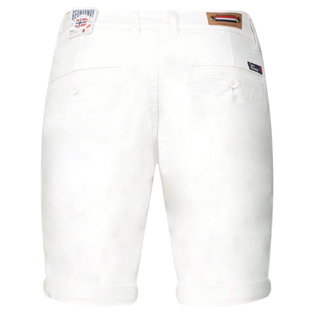 spodenki męskie chino białe GeoNorway tył kieszenie detale