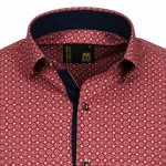 Koszula męska elegancka Slim Fit jasnobrązowa Cipo&Baxx