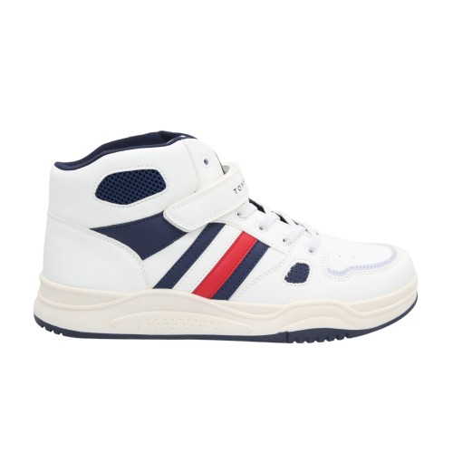 Sneakersy Tommy Hilfiger Stripes High Top Velcro białe