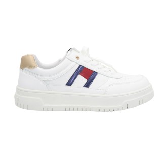 Sneakersy unisex Flag Low Cut Lace-Up off white Tommy Hilfiger