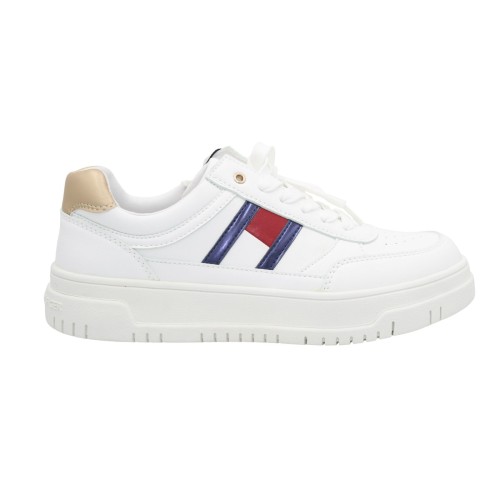 Sneakersy Tommy Hilfiger Flag Low Cut off white