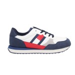 Sneakersy damskie Flag Low Cut Lace-Up biało granatowe Tommy Hilfiger